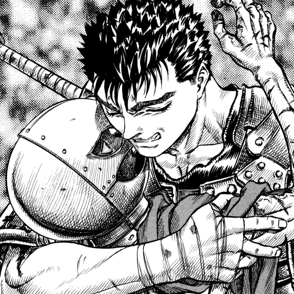 Berserk каска. Гатс Гриффит и каска. Берсерк Гатс каска Грифит. Берсерк Гатс и Гриффит и каска.