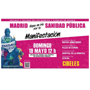 Manifestación 19 de mayo ne Madrid por la sanidad pública