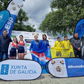 Una medalla de oro y dos de plata para los remeros de Santoña en la Copa Primavera de Castrelo do Miño/ Sergio Rozadilla