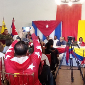 Desde Venezuela, por nuestros pueblos del Sur, por Cuba, una sola bandera