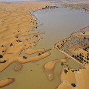 Las inundaciones del Sahara y el color de los lagos