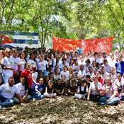Encuentro de Díaz-Canel con jóvenes y niños en Dos Ríos