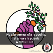 100Fuegos x 275: no a la guerra, sí a la cocina, el agua y la poesía
